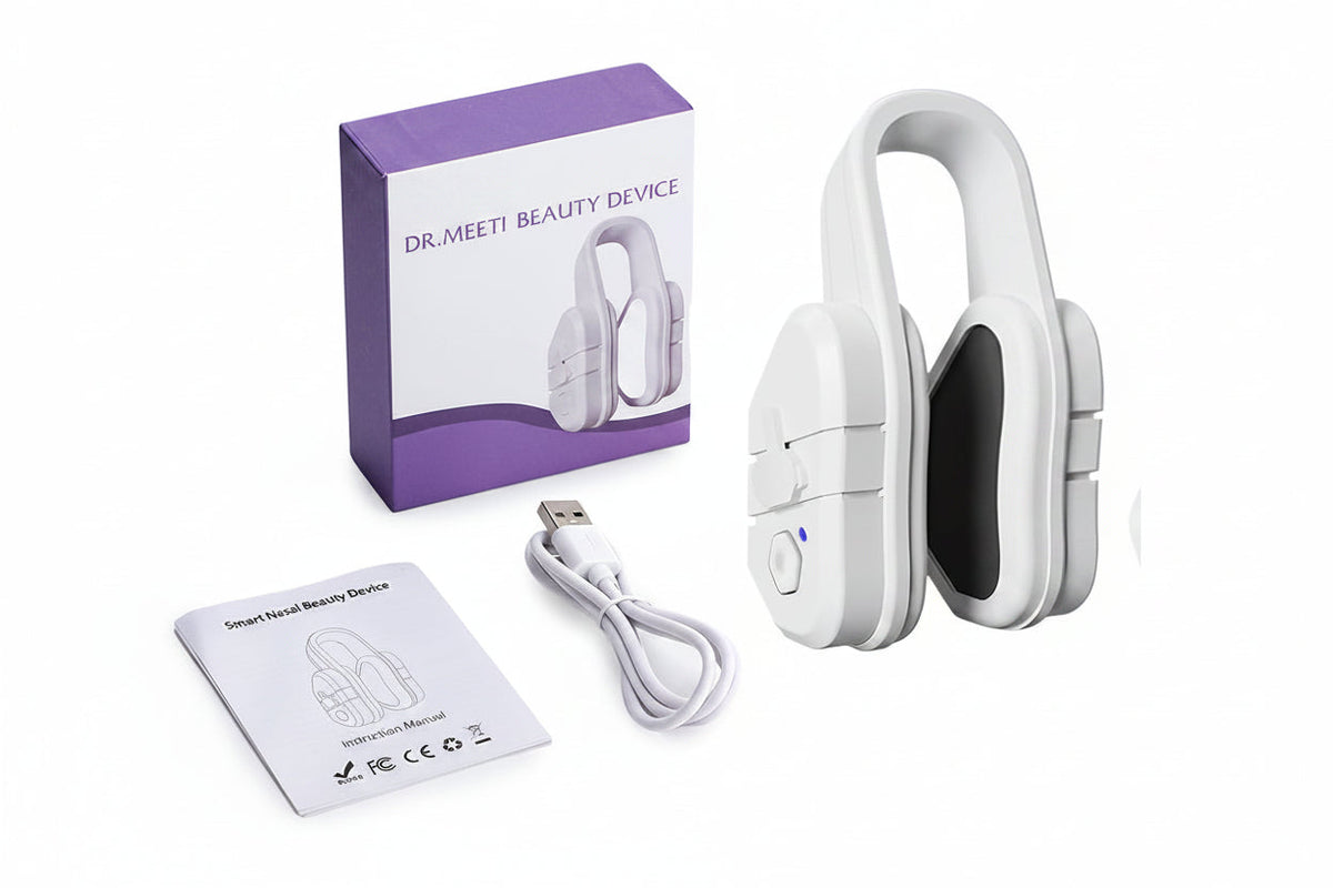 EMS Nose Shaper Clip – Microcurrent Pulse and Vibration Beauty Tool for Gentle Nose Massage, Contouring Routine and Convenient At-Home Facial Care
