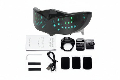 Universal Smart LED Helmet Display – Customizable Light Screen for Bicycle, Motorcycle, Scooter, Skateboard Helmets and Backpacks, Perfect for Night Visibility and Style