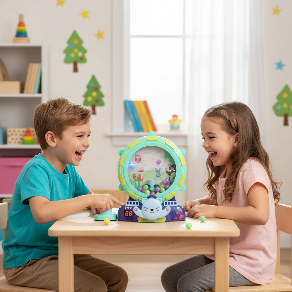 Interactive Catch Ball Machine – Cartoon Animal Toy for Toddlers with Indoor Play, Early Learning Activities and Hand-Eye Coordination
