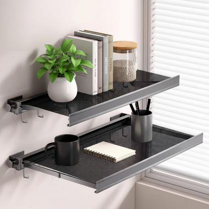 Retractable Wall Clothes Rack – Suction Cup Folding Drying Rack for Socks, Underwear and Balcony Space Saving Storage