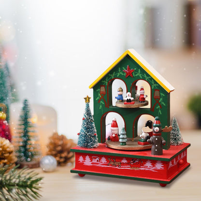 Christmas Collectible Music Box – Decorative Holiday Ornament with Festive Melody for Seasonal Home Display and Gift Giving