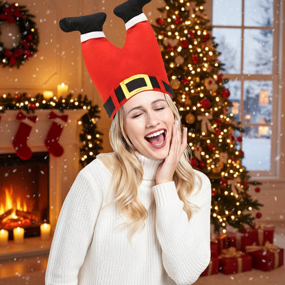 Elf Pants Santa Hat – Funny Christmas Beanie for Holiday Parties, Family Gatherings and Seasonal Costume Accessories