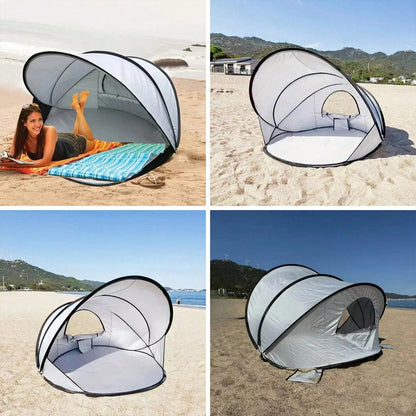 Automatic Beach Tent – Windproof Seaside Sun Shelter with Quick-Open Design, Sunroof and UV Protection for Family Beach Trips and Outdoor Play