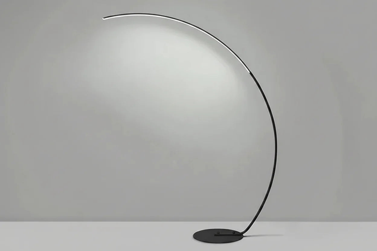 Nordic Half Moon Floor Lamp – Dimmable LED Arc Light for Living Room, Bedroom and Modern Home Interior Decor