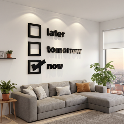 Acrylic Wall Sticker – 3D Modern Office and Classroom Background Decoration for Meeting Rooms with Stylish Contemporary Design