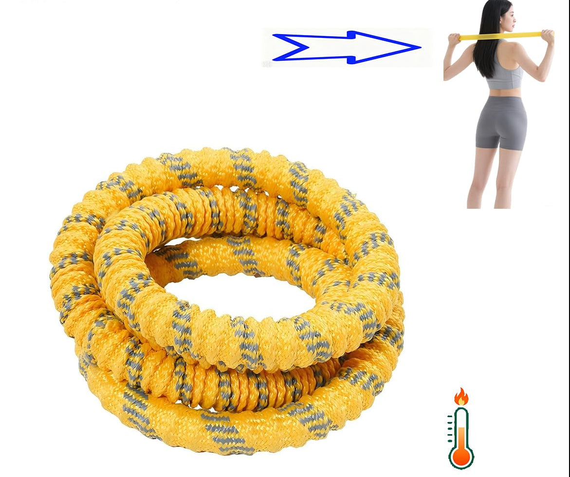 Soft Weighted Hula Hoop – Adjustable Waist Training Fitness Hoop for Belly Fat Workout and Home Exercise