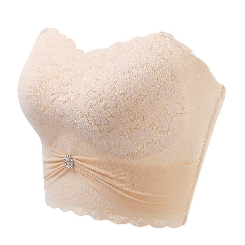 Women’s Strapless Push-Up Bra – Seamless Solid Invisible Bralette with Plus-Size M-5XL Fit for Backless Dresses, Summer Tops, Parties and Everyday Wear