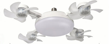 Drone-Style Ceiling Fan Light – 2-in-1 E27 LED Fan Lamp with Remote Control and Three Colors for Home, Dining and Restaurant Spaces