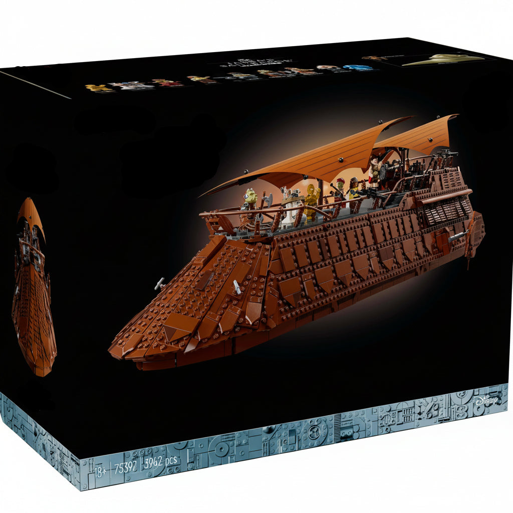Jabba Sail Barge Building Block Set - Classic Sailboat Construction Model for Collectors and Display Enthusiasts