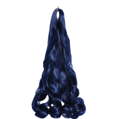 French Curls Braiding Hair Extensions – Synthetic Loose Wave Spiral Curl Hair with Ombre Color, High-Temperature Fiber and Pre-Stretched Braids