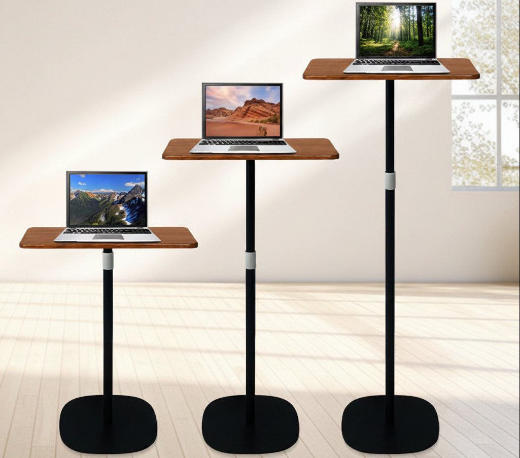 Adjustable Laptop Side Stand – Movable Height-Raising Computer Bracket for Home Office Workspaces, Vertical Storage and Ergonomic Positioning