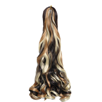 French Curls Braiding Hair Extensions – Synthetic Loose Wave Spiral Curl Hair with Ombre Color, High-Temperature Fiber and Pre-Stretched Braids