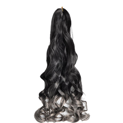 French Curls Braiding Hair Extensions – Synthetic Loose Wave Spiral Curl Hair with Ombre Color, High-Temperature Fiber and Pre-Stretched Braids