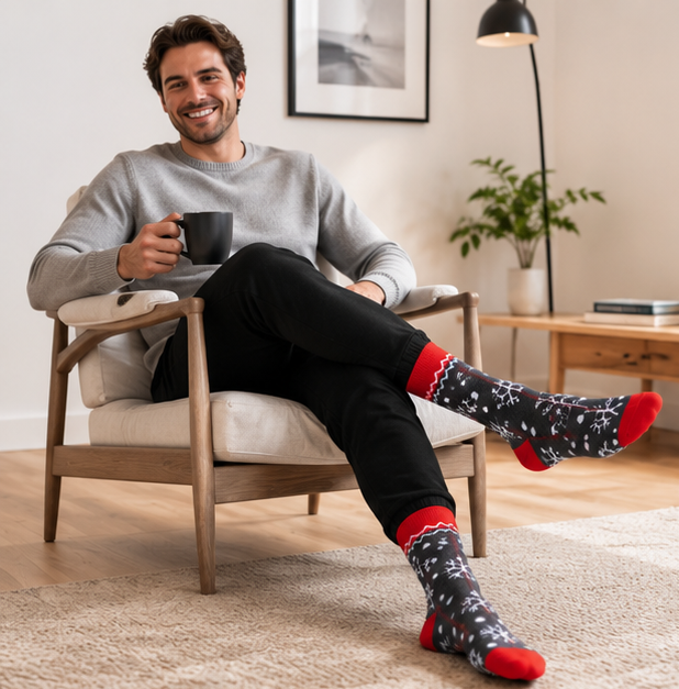 Men's Funny Cotton Dress Socks Set - 5 Pair Casual Novelty Socks Gift Pack for Everyday Wear and Special Occasions