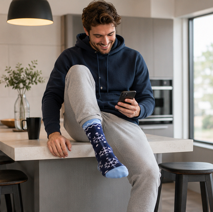 Men's Funny Cotton Dress Socks Set - 5 Pair Casual Novelty Socks Gift Pack for Everyday Wear and Special Occasions