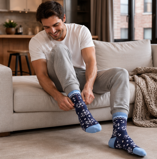 Men's Funny Cotton Dress Socks Set - 5 Pair Casual Novelty Socks Gift Pack for Everyday Wear and Special Occasions