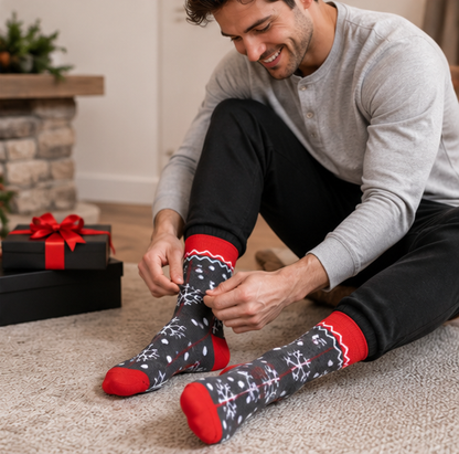 Men's Funny Cotton Dress Socks Set - 5 Pair Casual Novelty Socks Gift Pack for Everyday Wear and Special Occasions
