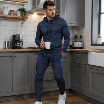 Mens Fitness Tracksuit Set-Running Hoodie and Joggers for Gym Training Workouts and Active Lifestyle Performance