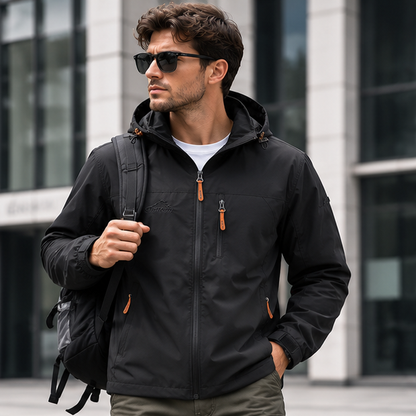 Mens Tactical Windbreaker Jacket-Waterproof Hooded Outdoor Coat for Climbing Hiking and Everyday Weather Protection