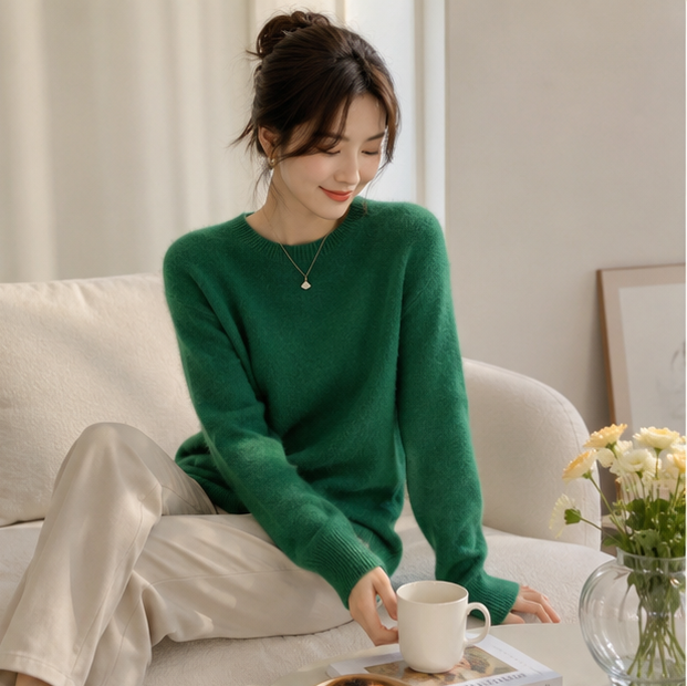 Merino Wool Sweater – Women’s Soft Cashmere Feel Knit Pullover for Autumn Winter Comfort and Timeless Everyday Style