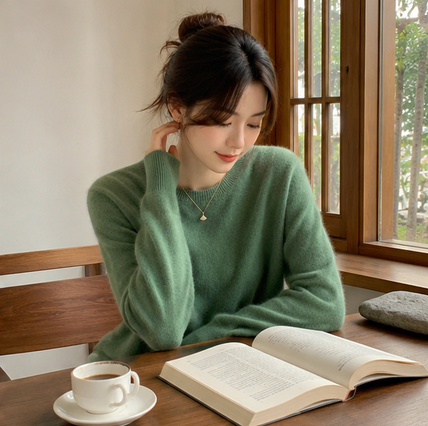 Merino Wool Sweater – Women’s Soft Cashmere Feel Knit Pullover for Autumn Winter Comfort and Timeless Everyday Style