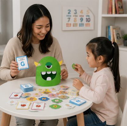 Montessori Alphabet Matching Game - Felt Letter Recognition Learning Toy with Colors, Shapes and Early Educational Activities