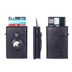 Leather RFID Pop-Up Wallet with Apple air Tag