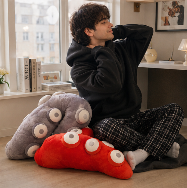 Octopus Tentacle Plush Pillow – Funny Soft Throw Cushion with Realistic Tentacles for Bedroom Decor, Gifts and Cozy Relaxation