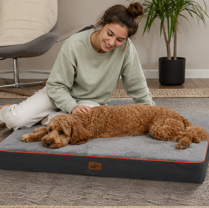 Orthopedic Memory Foam Dog Bed – Washable Large Pet Mattress with Non Slip Base for Joint Support