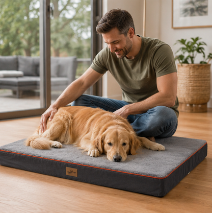 Orthopedic Memory Foam Dog Bed – Washable Large Pet Mattress with Non Slip Base for Joint Support