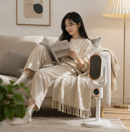 Portable Ceramic Fan Heater – 1500W Quiet Energy Saving Space Heater for Desk Bedroom and Small Room Heating