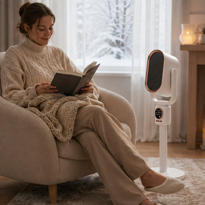Portable Ceramic Fan Heater – 1500W Quiet Energy Saving Space Heater for Desk Bedroom and Small Room Heating