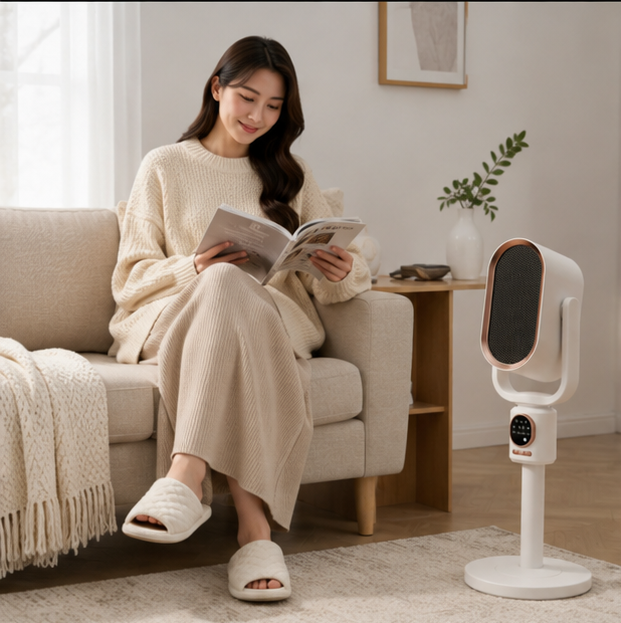 Portable Ceramic Fan Heater – 1500W Quiet Energy Saving Space Heater for Desk Bedroom and Small Room Heating