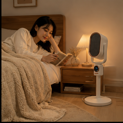 Portable Ceramic Fan Heater – 1500W Quiet Energy Saving Space Heater for Desk Bedroom and Small Room Heating