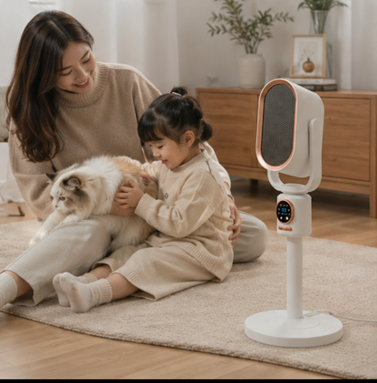 Portable Ceramic Fan Heater – 1500W Quiet Energy Saving Space Heater for Desk Bedroom and Small Room Heating