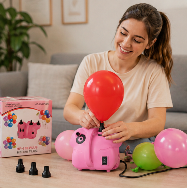 Portable Electric Balloon Pump – Dual Nozzle High Power Inflator for Party Balloons, Decorations and Event Planning