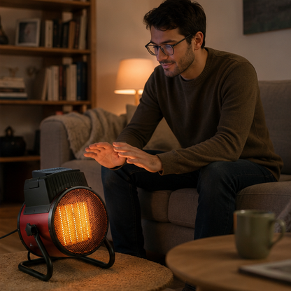 Portable Industrial Electric Heater - 3000W Fast Heating Air Warmer with Adjustable Thermostat and Overheat Protection Safety