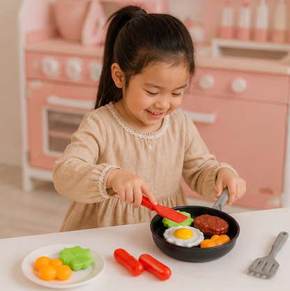 Pretend Cooking Kitchen Toy Set - Educational Roleplay Accessories for Kids Creative Learning and Imaginative Play