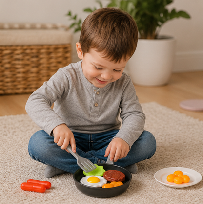 Pretend Cooking Kitchen Toy Set - Educational Roleplay Accessories for Kids Creative Learning and Imaginative Play