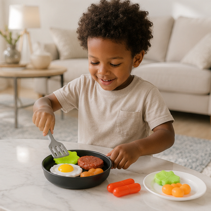 Pretend Cooking Kitchen Toy Set - Educational Roleplay Accessories for Kids Creative Learning and Imaginative Play