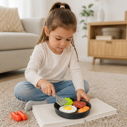 Pretend Cooking Kitchen Toy Set - Educational Roleplay Accessories for Kids Creative Learning and Imaginative Play