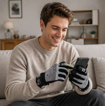 Rechargeable Heated Ski Gloves - Touchscreen Winter Gloves for Cycling, Motorcycle Riding, Hiking and Snow Sports