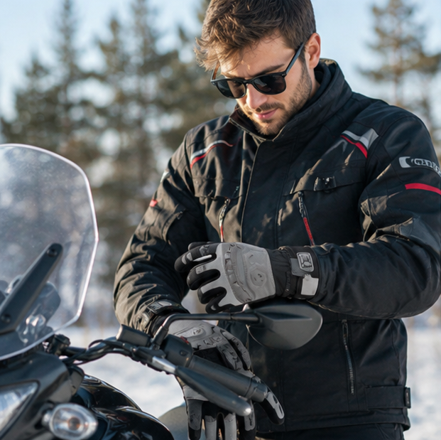Rechargeable Heated Ski Gloves - Touchscreen Winter Gloves for Cycling, Motorcycle Riding, Hiking and Snow Sports