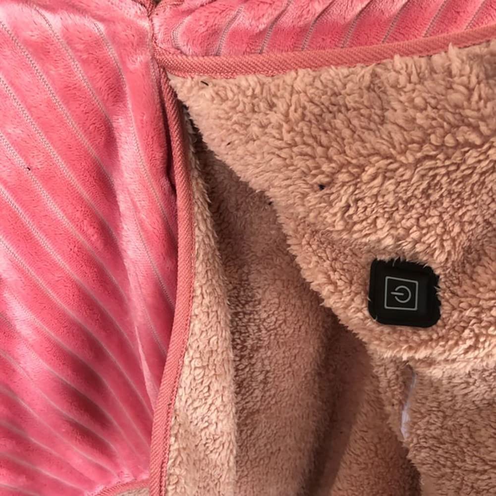 USB Heated Fleece Blanket - Portable Wearable Shawl with Adjustable Heating Levels for Winter Warmth and Relaxation
