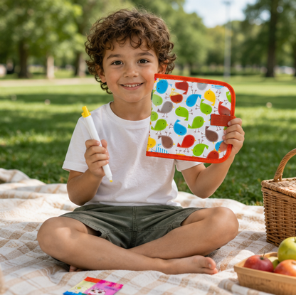 Reusable Doodle Drawing Book-Erasable Coloring and Writing Activity Set for Toddlers Travel Learning and Creative Play