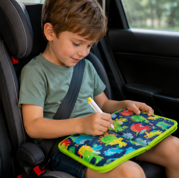 Reusable Doodle Drawing Book-Erasable Coloring and Writing Activity Set for Toddlers Travel Learning and Creative Play