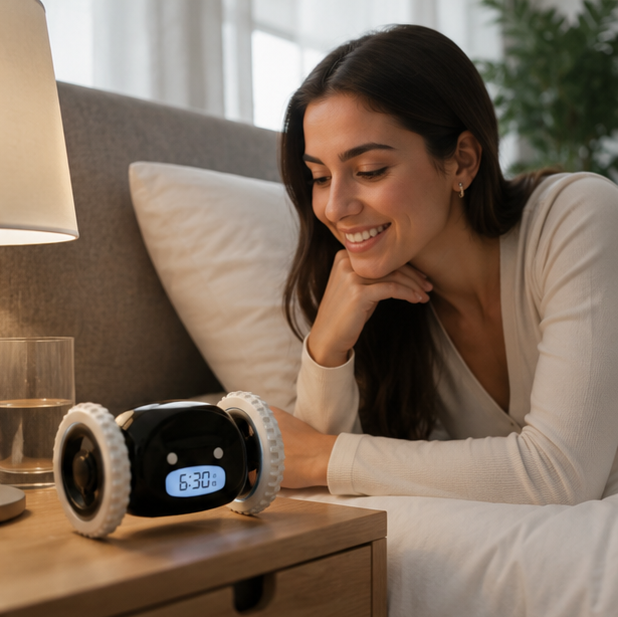 Run Away Alarm Clock - Rolling Clock for Heavy Sleepers, Kids, Teens and Adults Who Oversleep