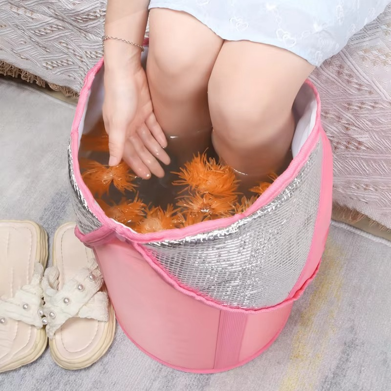 Foldable Insulated Foot Bath Tub – Portable Collapsible Foot Soaking Bucket for Home Spa, Relaxation and Everyday Foot Care