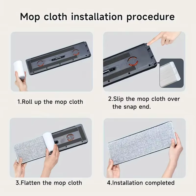 Spin Flat Mop and Bucket Set – 33cm Hands-Free Floor Cleaning System with Wet and Dry Separation for Hardwood, Tile, Bathroom and Home Cleaning