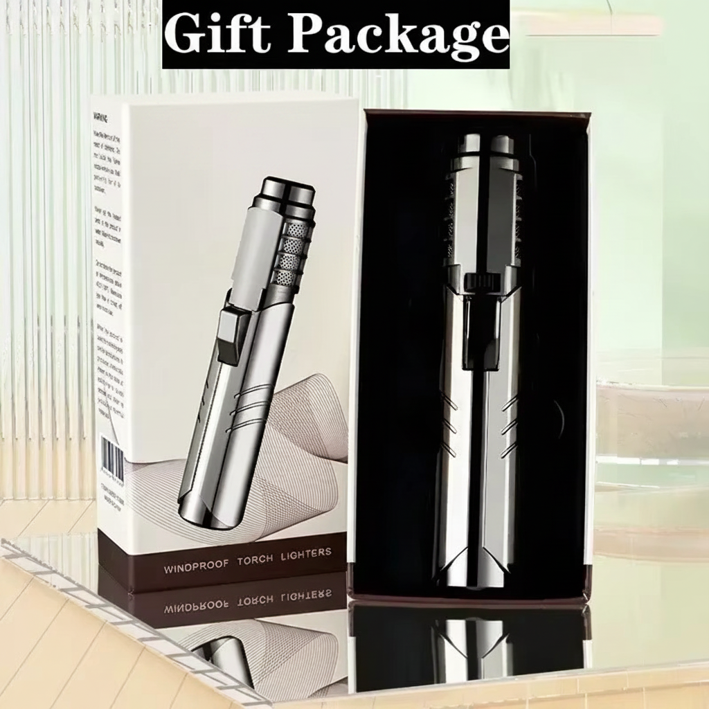 High-Temperature Butane Torch – 1800°C Windproof Jet Flame Lighter with Adjustable Powerful Blue Flame for Outdoor, Cooking and Workshop Use